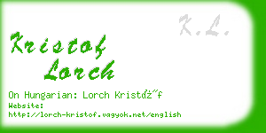 kristof lorch business card